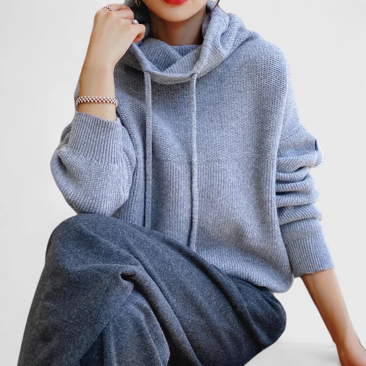 Marie Cozy Knit Hoodie